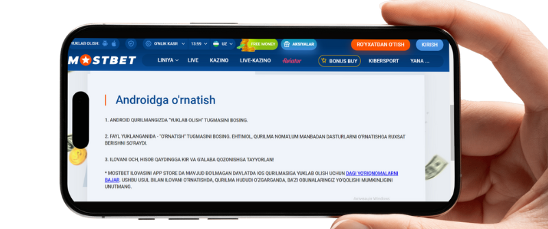 Mostbet Android-ni yuklab oling